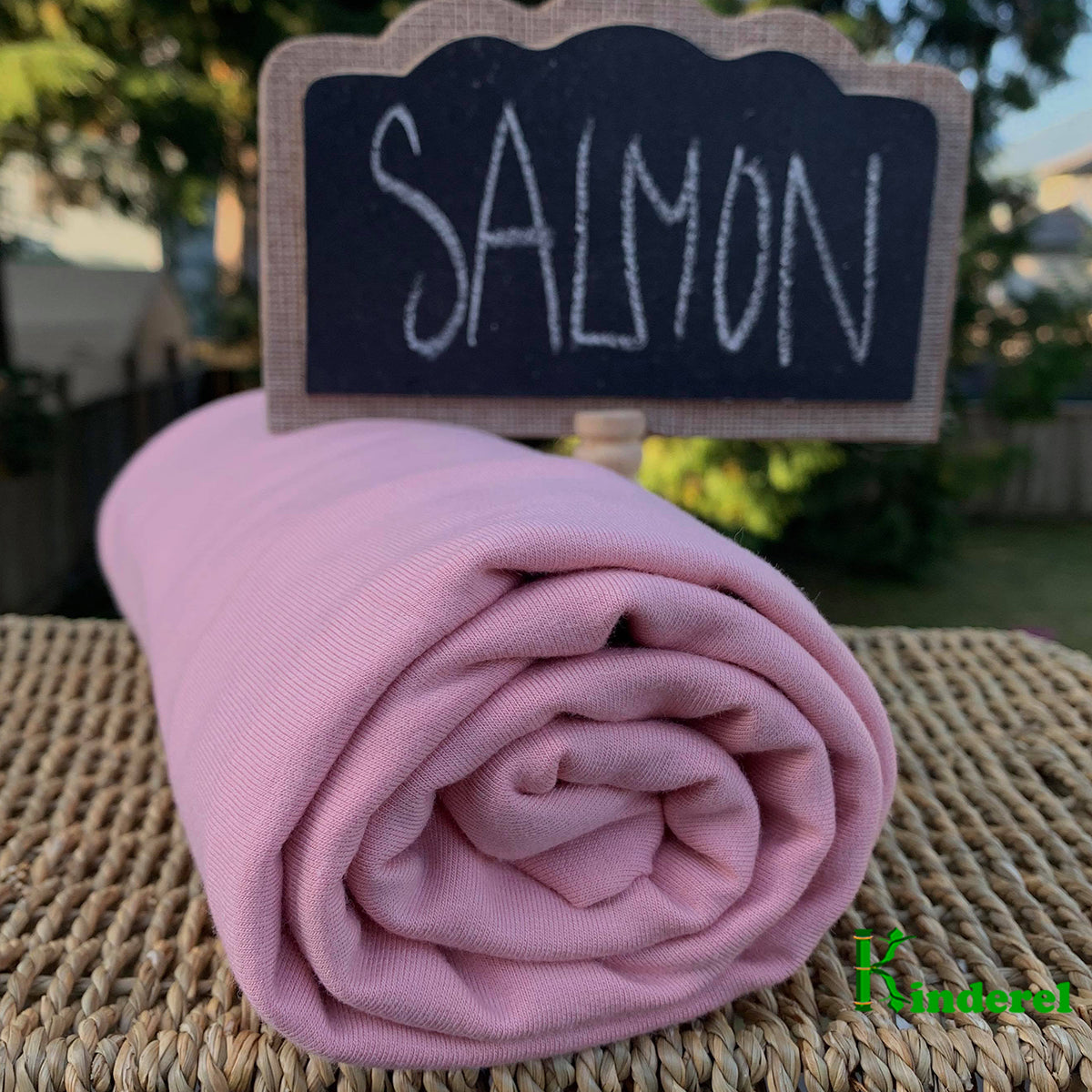 BAMBOO Stretch Jersey Fabric Salmon by the Yard or Wholesale - Kinderel Bamboo Fabrics