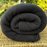 Black Poly Fleece Fabric