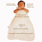 Natural Bamboo Sleep Sack with Sleeves - Kinderel Bamboo Fabrics