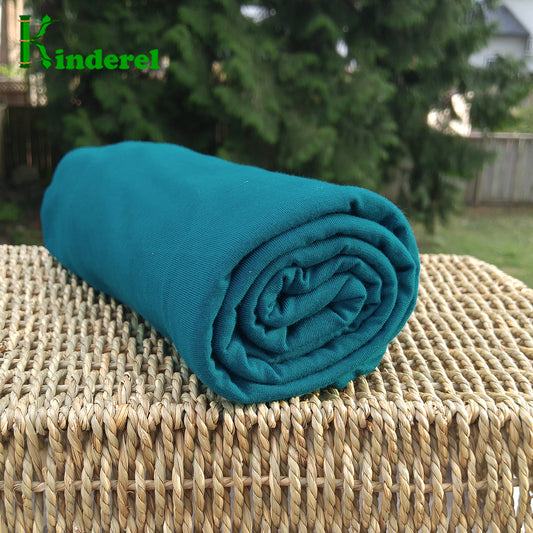 BAMBOO Stretch Jersey Fabric Teal Shaded Spruce by the Yard - Kinderel Bamboo Fabrics