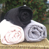 Bamboo Stretch Fleece Knit Fabric, Black by the Yard - Kinderel Bamboo Fabrics