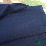 Bamboo Merino Wool Stretch French Terry Fabric Black by the Yard and Wholesale