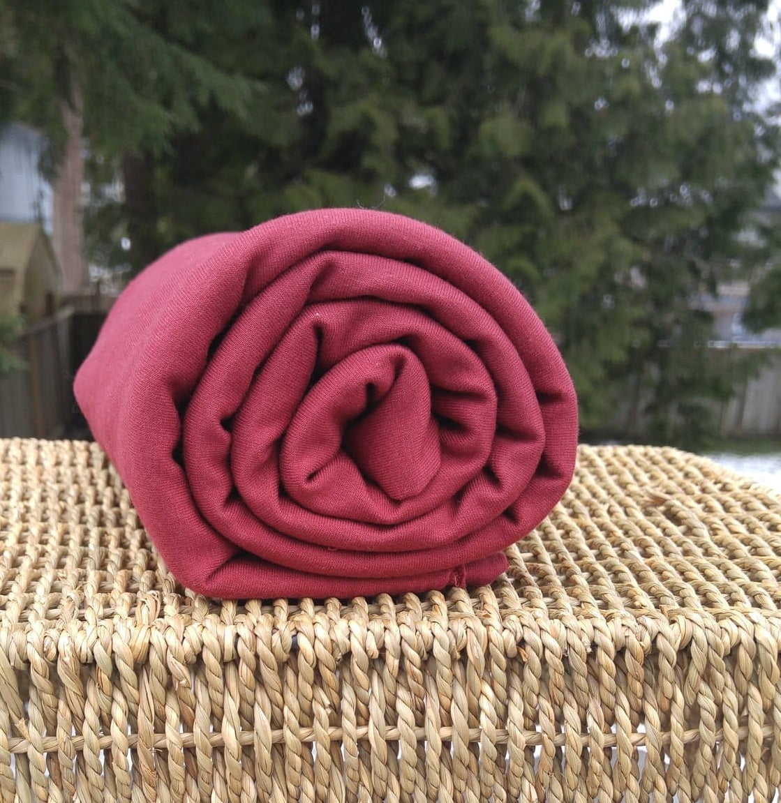 Bamboo Stretch French Terry TAWNY PORT Fabric Bolts from $8.00/yard - Kinderel Bamboo Fabrics