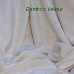Bamboo Organic Cotton Velour Fabric OBV Natural Color by the Yard - Kinderel Bamboo Fabrics